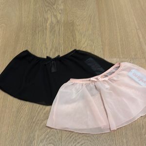 Two little girl ballet skirts